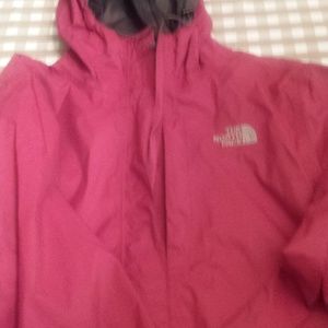 NORTHFACE MIsses Small Pink Rain Jacket Like New